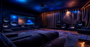 диван расположение акустика кинотеатр — 360space.ru